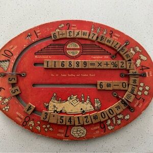 Vtg Child Richmond Junior Spelling & Number Board Learning Game No.50 1940's
